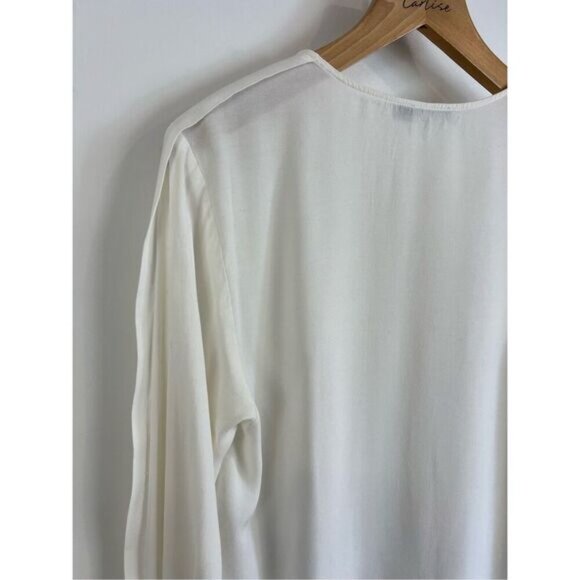 Tiger of Sweden Women’s 36 U.S. Small White Acrylic Long Sleeve Blouse Top - Picture 14 of 15